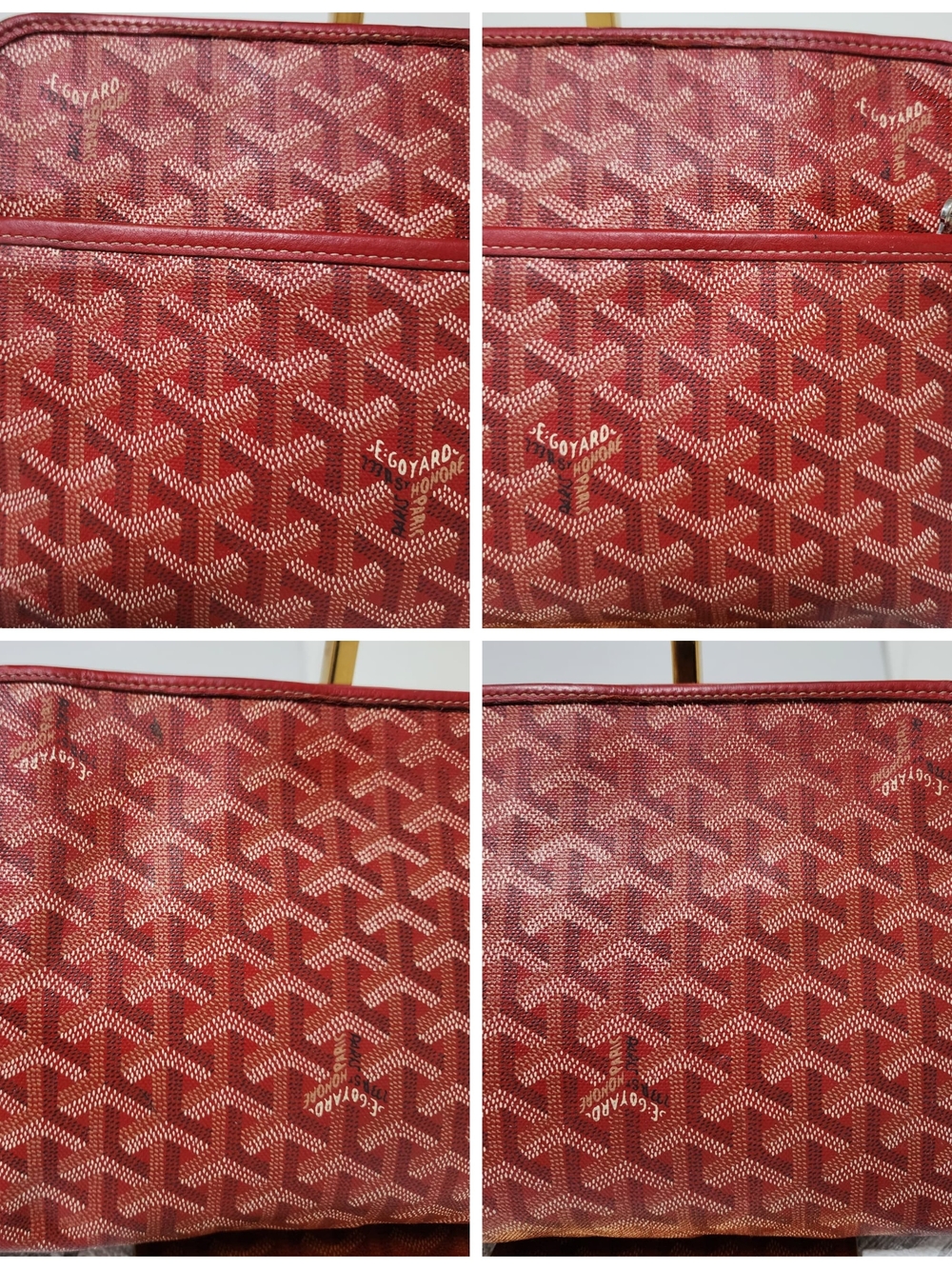 Goyard Goyardine Jouvence Toiletry Pouch MM Grey/Wine - Picture 9 of 14